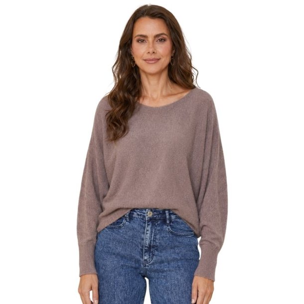 Lea & Luc sweater med cashmere i rosa taupe