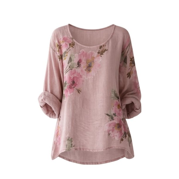 LINEN &amp; COTTON HOUSE H�r Bluse Rose - One Size