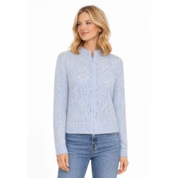 Soulmate lysebl� cardigan med hulm�nster og lynl�s