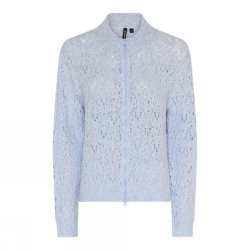 Soulmate lysebl� cardigan med hulm�nster og lynl�s