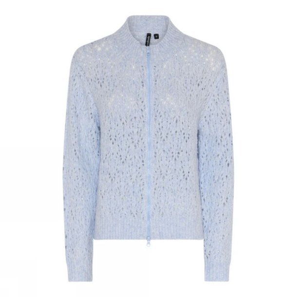 Soulmate lysebl� cardigan med hulm�nster og lynl�s