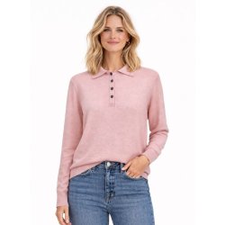 Soulmate lyser�d pullover med krave og knaplukning