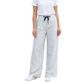 Soulmate bukser style 1164-25 i lys gr� med brede ben