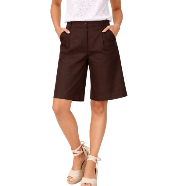 Soulmate m�rkebrune shorts h�r bomuld sommer