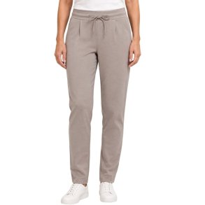 ICHI beige bukser med bindeb�nd og lige ben