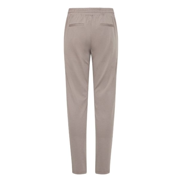 ICHI beige bukser med bindeb�nd og lige ben