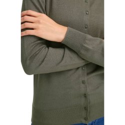 Olivenfarvet Fransa cardigan med lange rmer