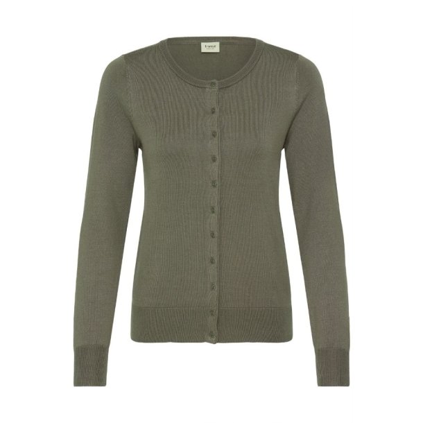 Olivenfarvet Fransa cardigan med lange rmer