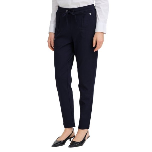 Navy Fransa bukser med elastik og snre