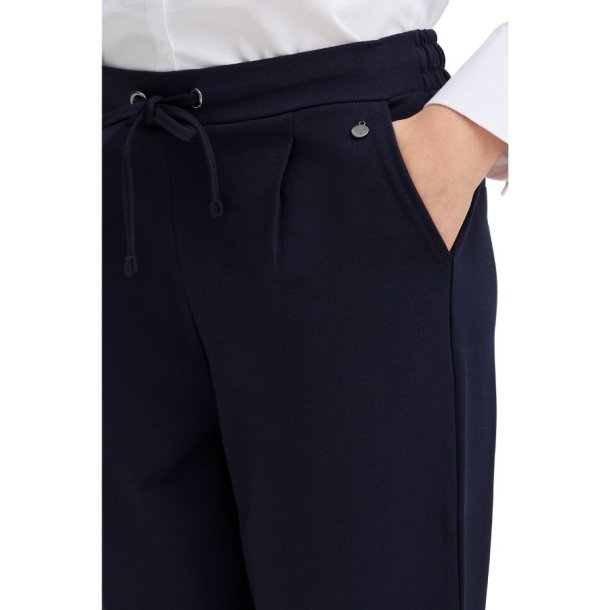 Navy Fransa bukser med elastik og snre