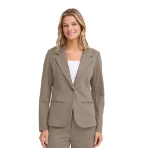 Sandfarvet Fransa blazer med n knap