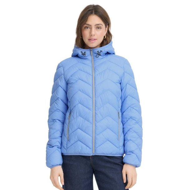 Lysebl� overgangsjakke med h�tte fra Fransa model 20609336