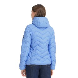 Lysebl� overgangsjakke med h�tte fra Fransa model 20609336