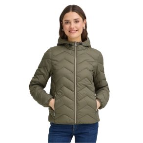 Olivengr�n overgangsjakke med h�tte fra Fransa model 20609336