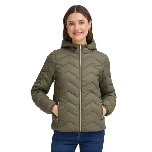 Olivengr�n overgangsjakke med h�tte fra Fransa model 20609336