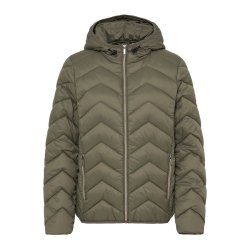 Olivengr�n overgangsjakke med h�tte fra Fransa model 20609336