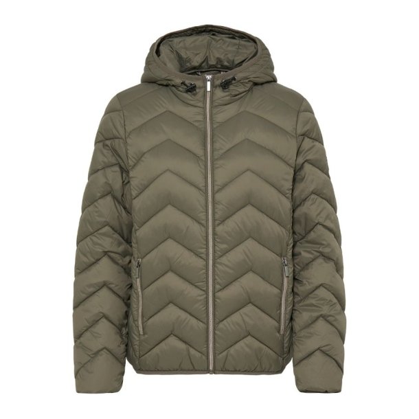 Olivengr�n overgangsjakke med h�tte fra Fransa model 20609336