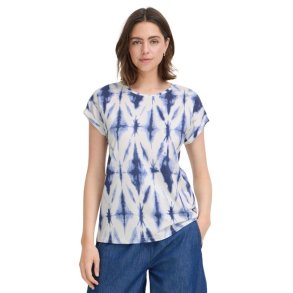 Fransa T-shirt med bl� tie-dye m�nster