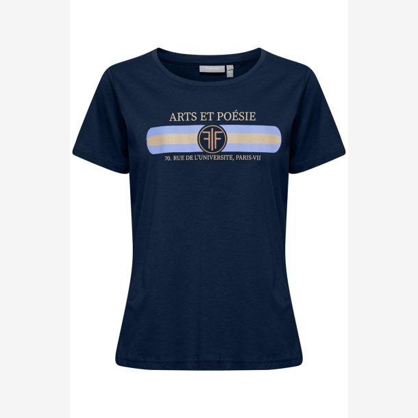 Fransa Riley T-Shirt - Navy blue