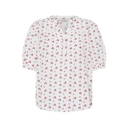 Fransa bluse med r�dt blomsterprint