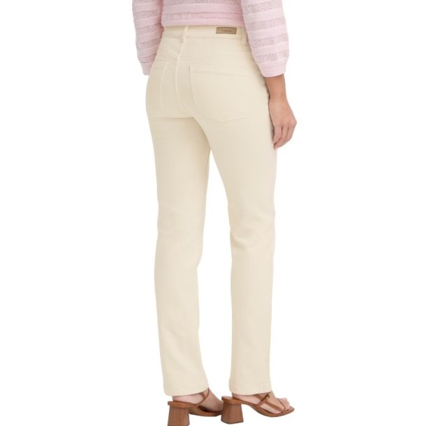 Fransa creme jeans med lige ben og stretch