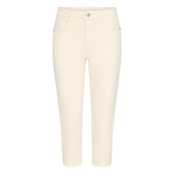 Fransa beige capribukser med stretch