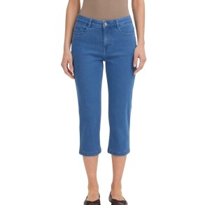 Fransa bl� capribukser i denimlook