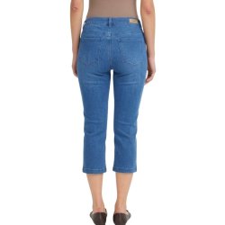Fransa bl� capribukser i denimlook
