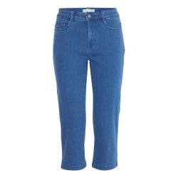 Fransa bl� capribukser i denimlook