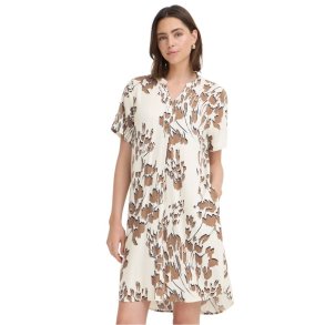 Fransa tunika med creme og sand print