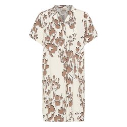 Fransa tunika med creme og sand print