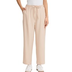 Fransa beige bukser med bindeb�nd