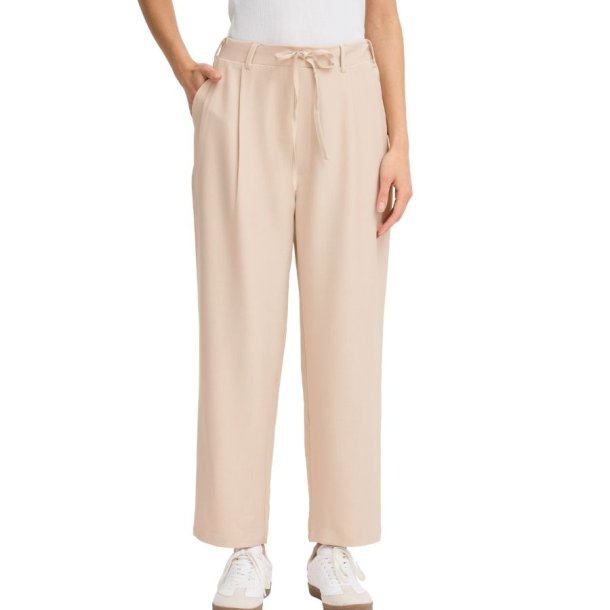 Fransa beige bukser med bindeb�nd
