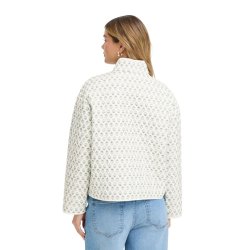 Cremefarvet jakke med print fra Fransa model 20617085