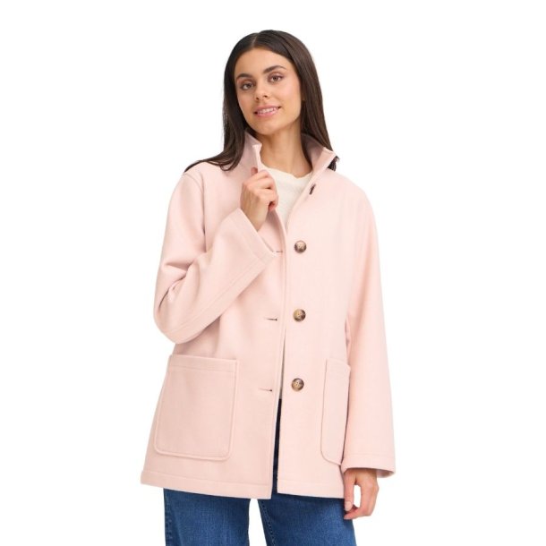 Fransa lys rosa jakke style 20616385 med knapper og st�krave