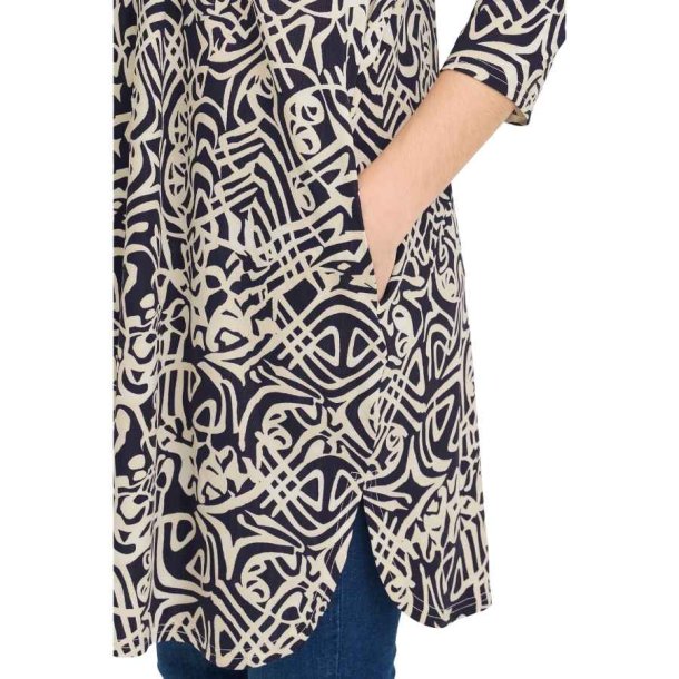Mnstret navy og sand tunika fra Fransa