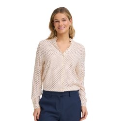 Fransa FRJUSTINE skjorte i creme med diskret print