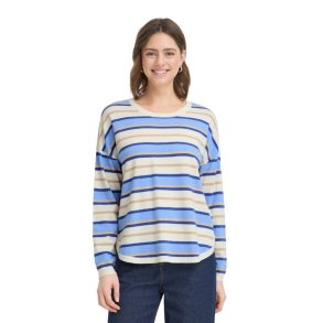 Stribet pullover i bl� nuancer fra Fransa model 20617428