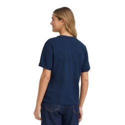 Marinebl Fransa T-shirt med guldprint