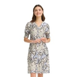 Fransa kjole med blomsterprint i viskosemix