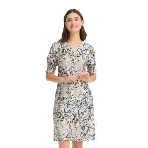 Fransa kjole med blomsterprint i viskosemix