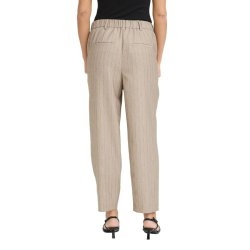 Fransa bukser i sandfarve med lodrette striber og lige ben