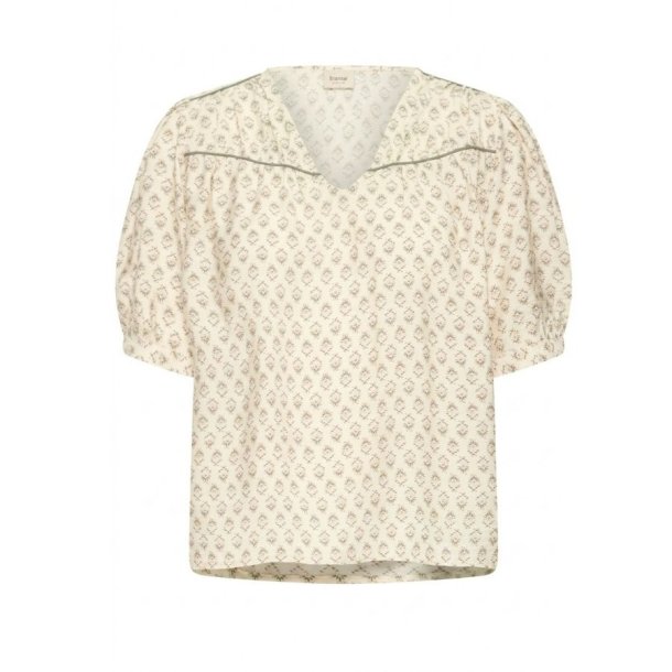Fransa bluse med sm�blomstret print og V-hals.