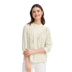 Fransa bluse med sm�blomstret print i viskosemix