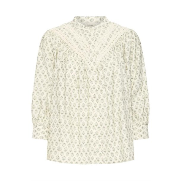 Fransa bluse med sm�blomstret print i viskosemix