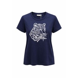 Fransa navy T-shirt med tigerprint