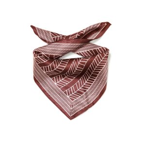 Bordeaux Fransa silket�rkl�de med grafisk print &ndash; style 20617644