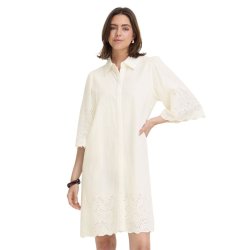 Fransa offwhite kjole med broderi