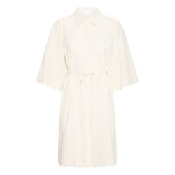 Fransa offwhite kjole med broderi