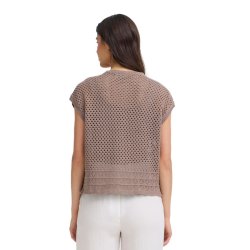 Fransa strikket cardigan i sandfarve